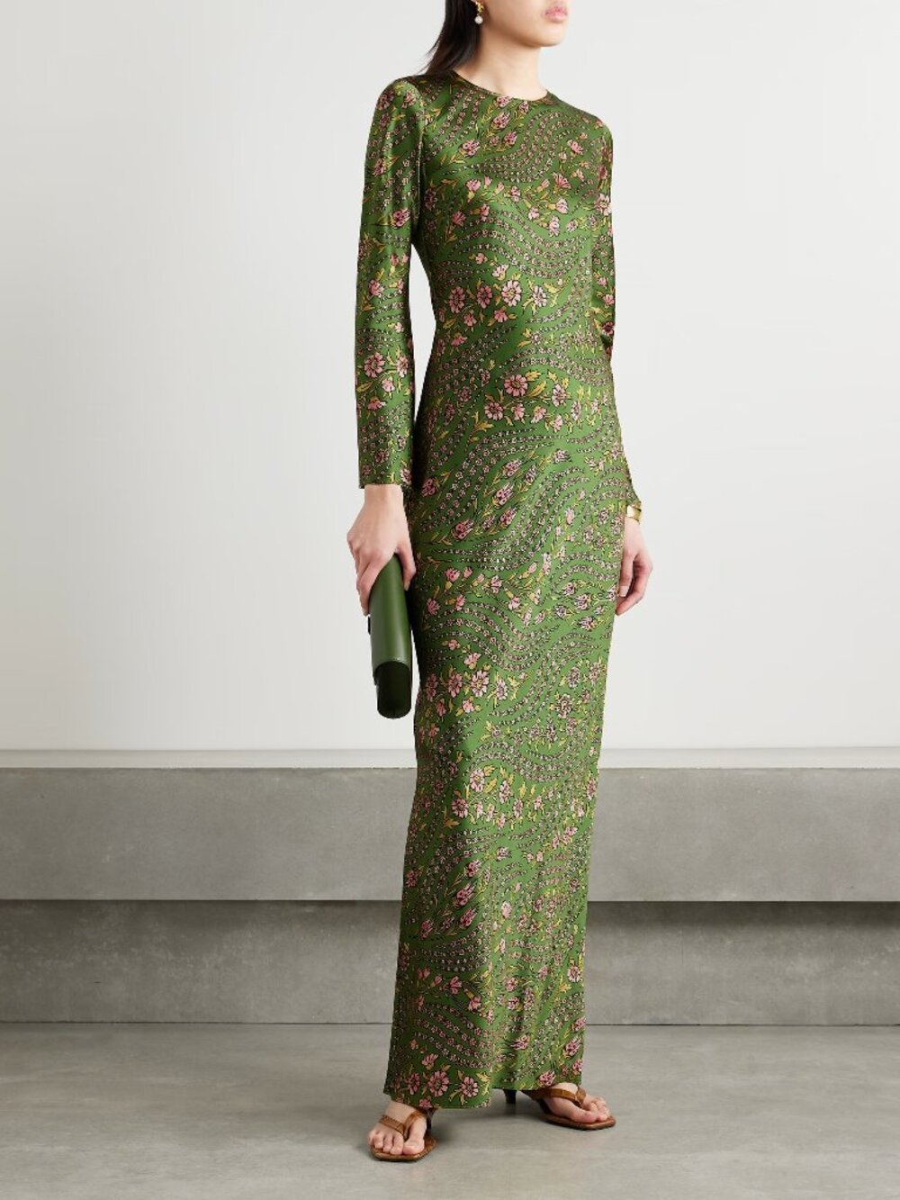 VERONICA BEARD Gemma floral-print silk-blend satin maxi dress